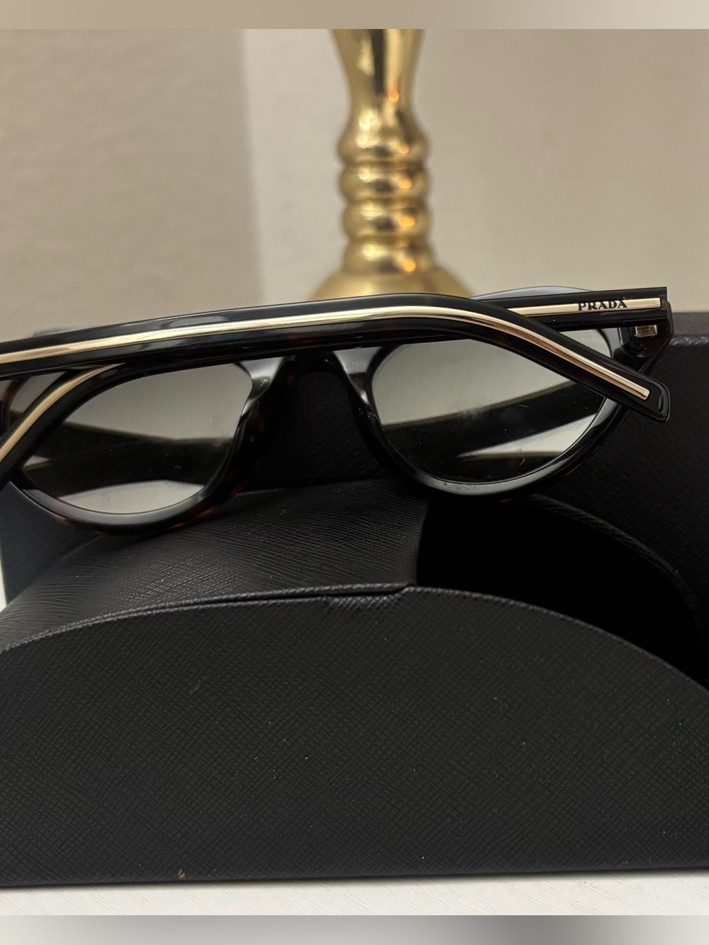 Prada Tortoiseshell Sunglasses with Light Brown Lenses - Picture 2 of 7